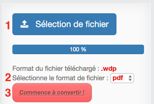 Comment convertir WDP en PDF en ligne